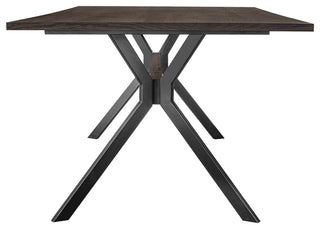 Nevada Rustic 2-Piece set With Dining Table and Sideboard, Dark Brown