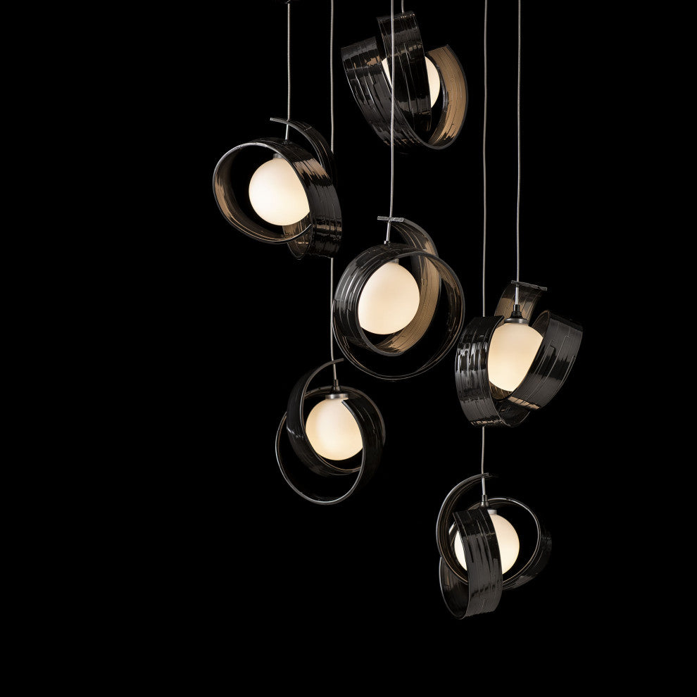 Riza 9-Light Pendant Ink Opal Glass Standard