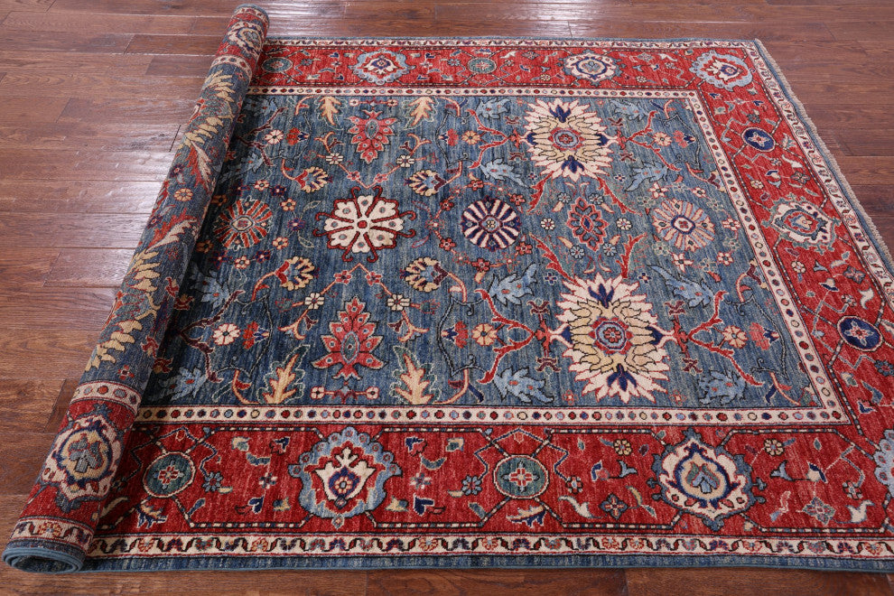 5' 10" X 8' 7" Persian Fine Serapi Handmade Rug - Q12446