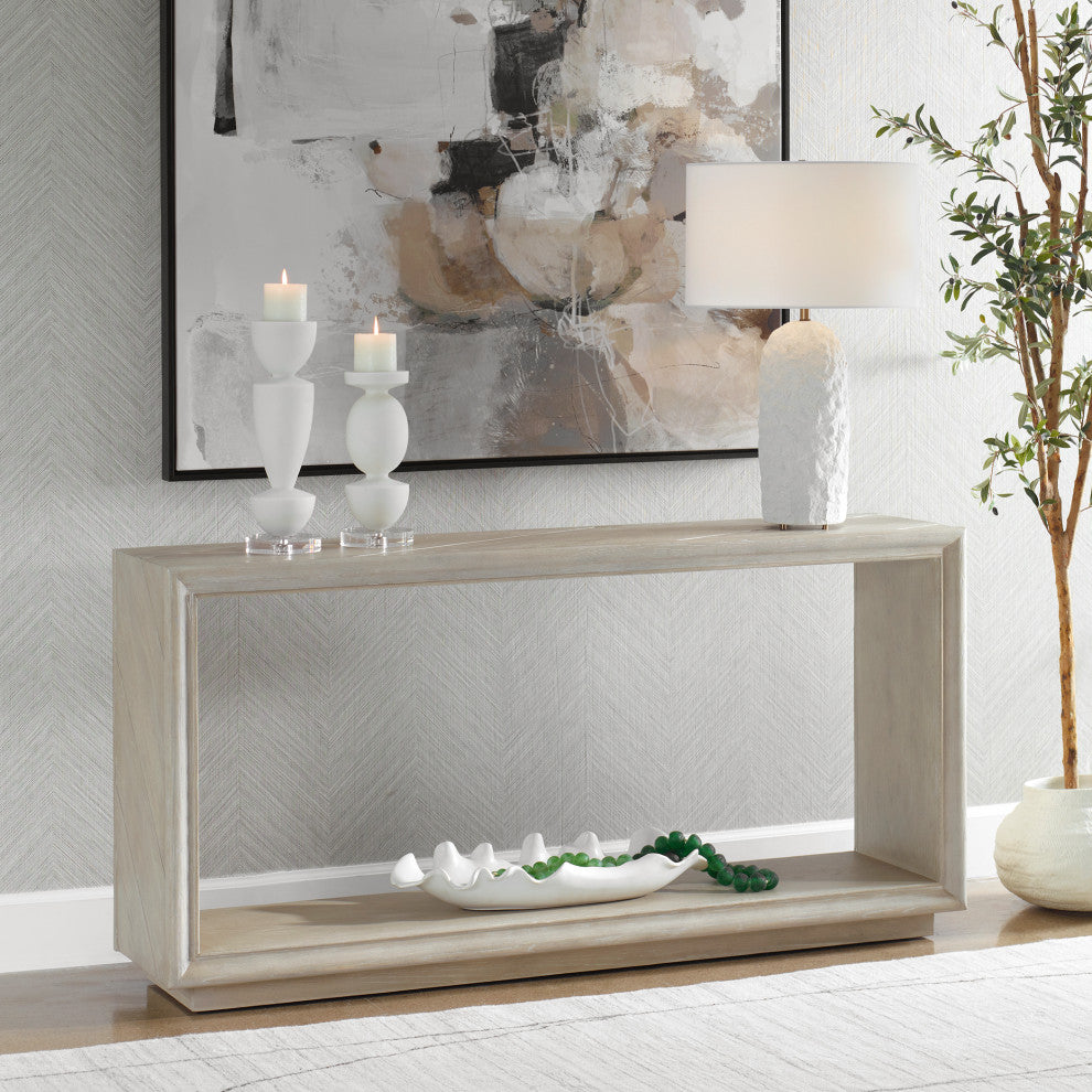 Uttermost Prism Light Oak Console Table