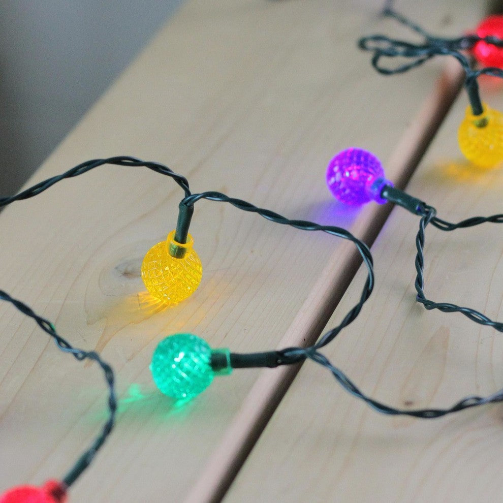 LED Battery Operated Faceted Christmas Lights