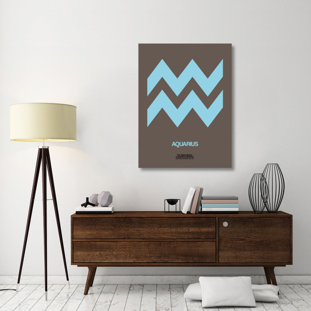 "Aquarius Zodiac Sign Blue" Fine Art Print