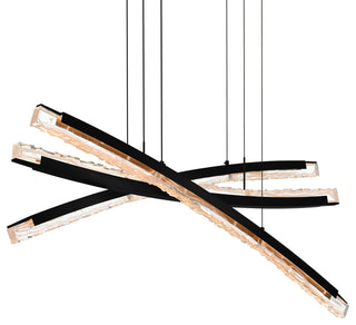 Saber Integrated LED Chandelier, Black, 50 Inches