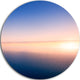Clear Blue Sky Above Clouds, Beach Round Metal Wall Art, 23"