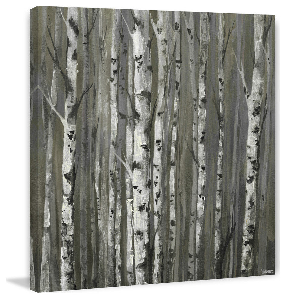 "Twigs and Trunks Forest" Painting Print on Wrapped Canvas, 48"x48"