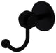 Satellite Orbit Two Robe Hook With Groovy Accents, Matte Black