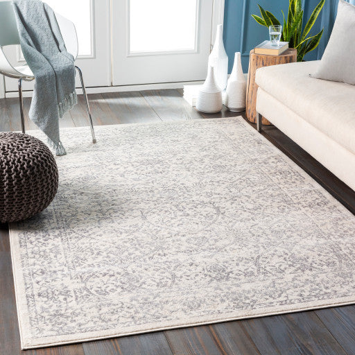 Surya Roma ROM-2300 7'10"x10' Rug, White/Medium Gray