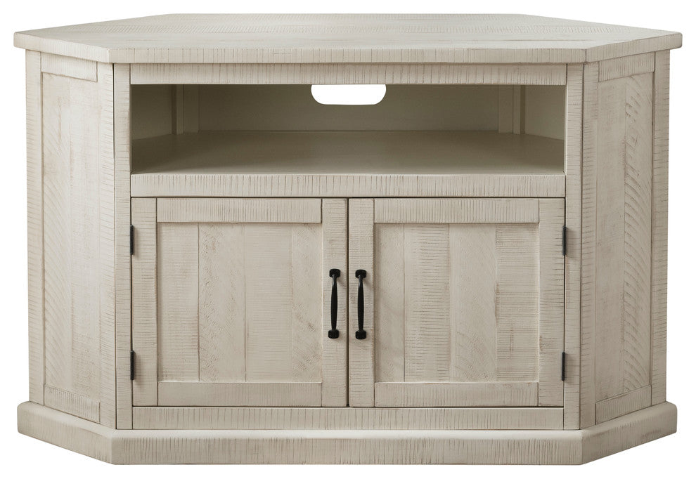 Rustic Corner TV Stand, 50", White