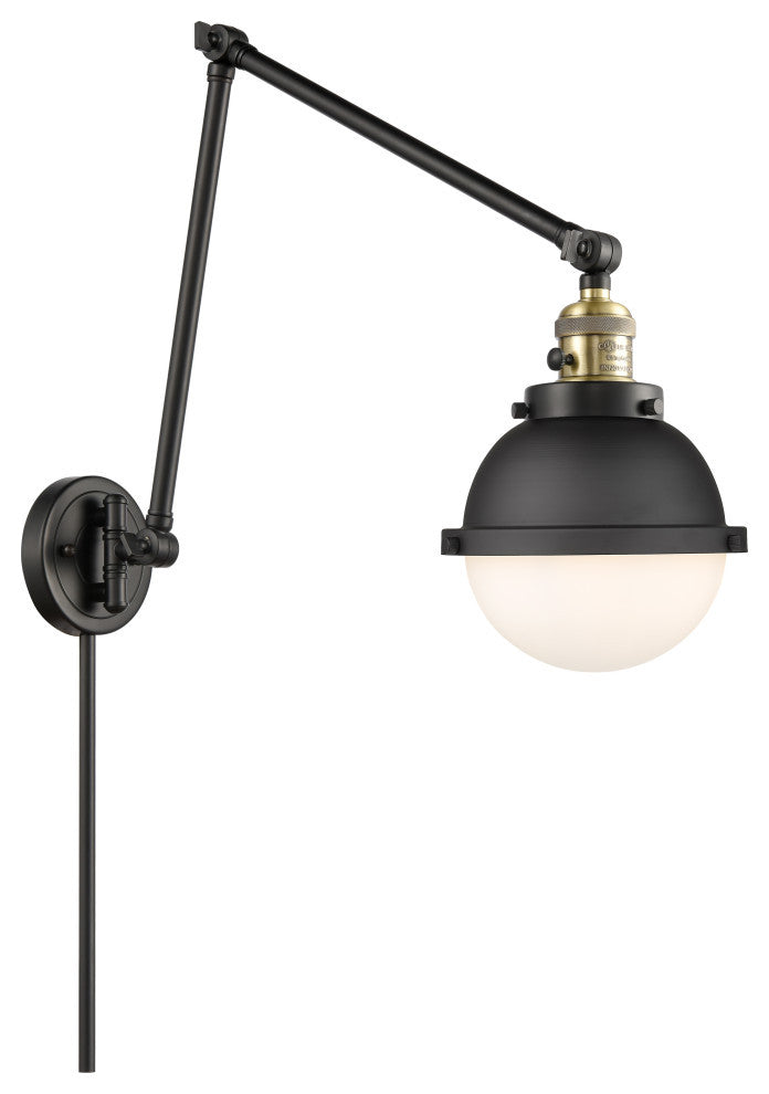 Innovations 238-BAB-HFS-61-BK-LED 1 Light Swing Arm, Switch, Matte Black