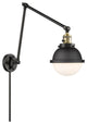 Innovations 238-BAB-HFS-61-BK-LED 1 Light Swing Arm, Switch, Matte Black
