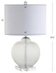 Avery 24" Glass and Crystal Table Lamp, Clear
