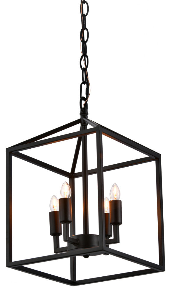 Lazzur Therain 4 Light 10" Matte Black Pendant