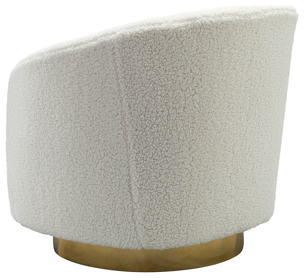 Swivel Barrel Chair, Set of 2, Ivory