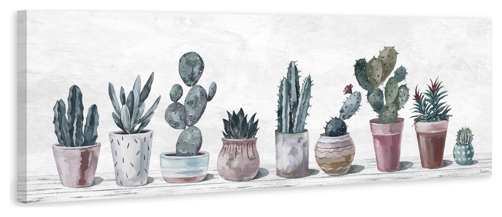 "Succulent Arrangement" Painting Print on Wrapped Canvas