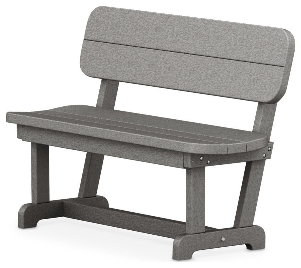 Polywood Park 48" Bench, Slate Gray