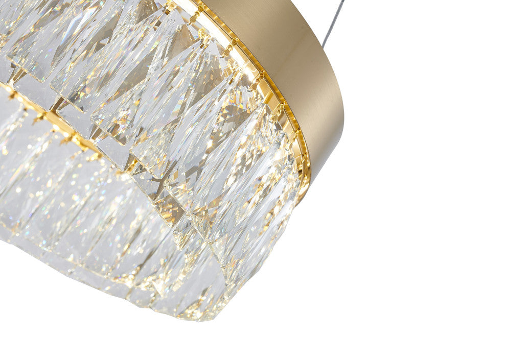 Bethel International FT94C24G 1-Light LED Chandelier, Gold