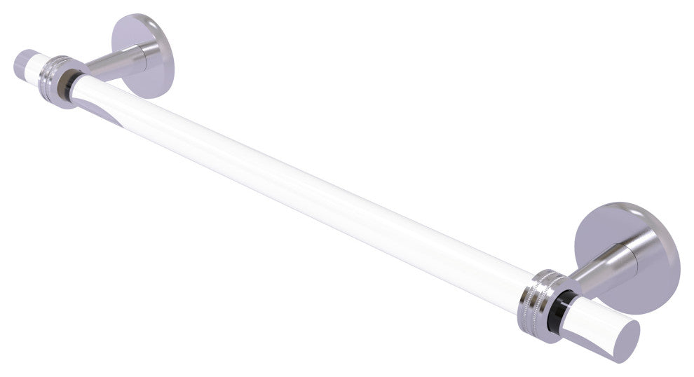 Clearview 18" Towel Bar with Dotted Accents, Satin Chrome