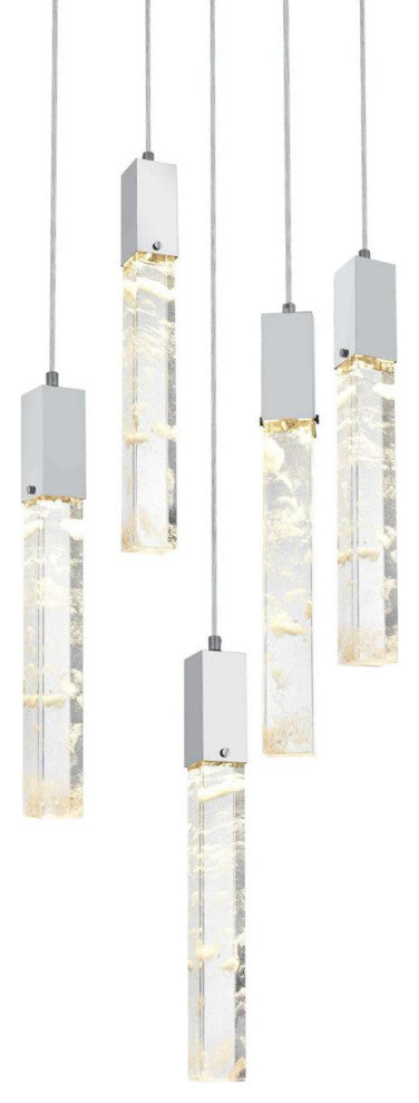 Aurora 5 Light Chandelier, Black