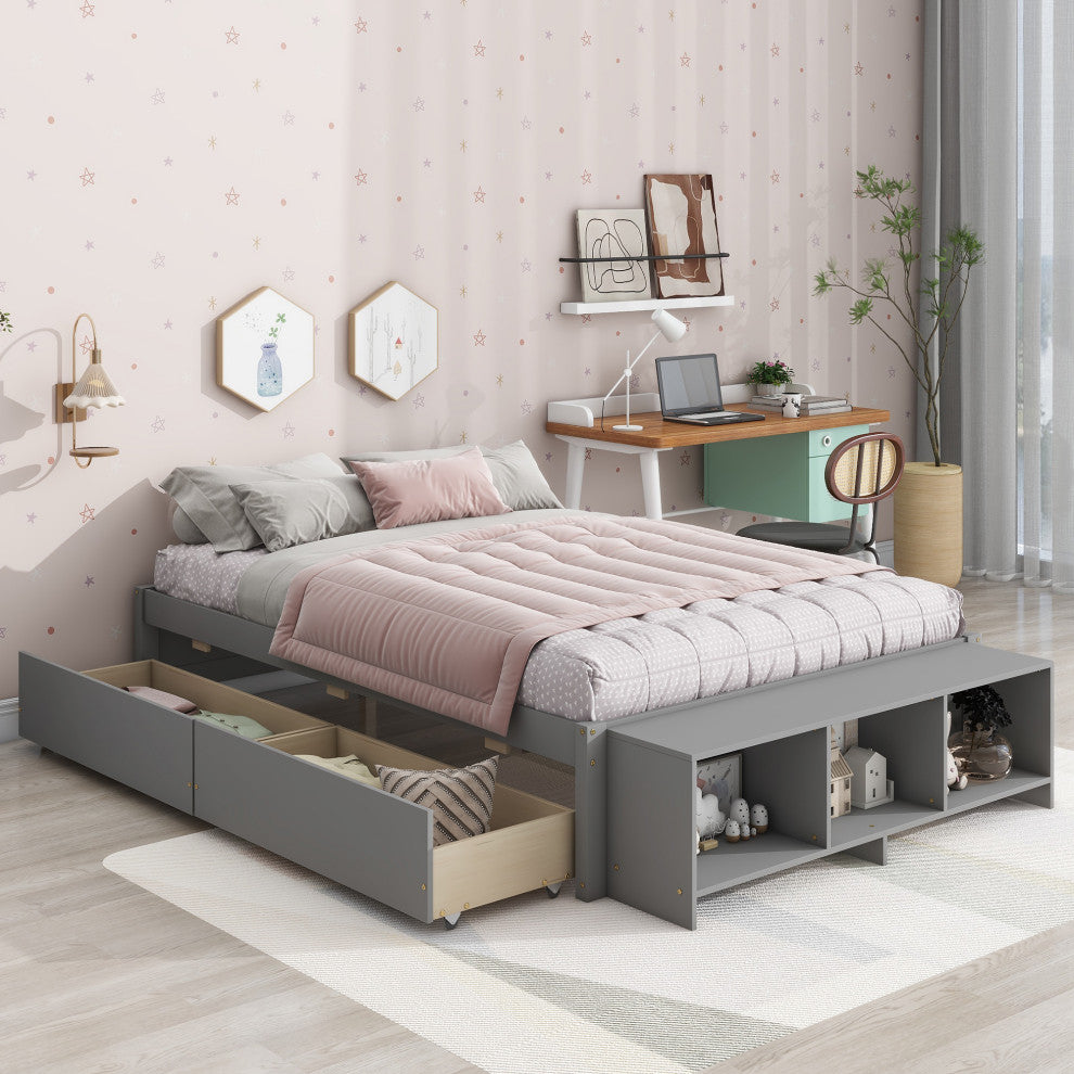 Gewnee Full Size Bed with Storage Case
