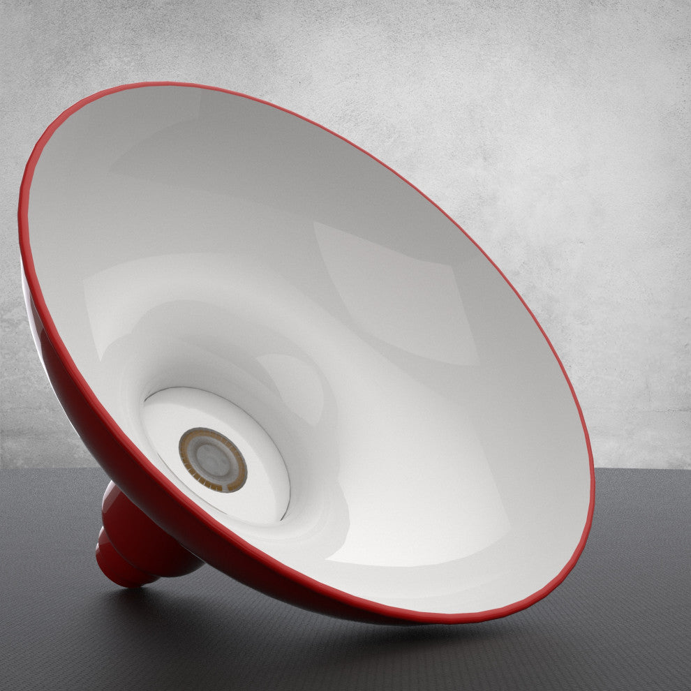 12in.  Red Gooseneck Barn Light with Metropolitan Arm