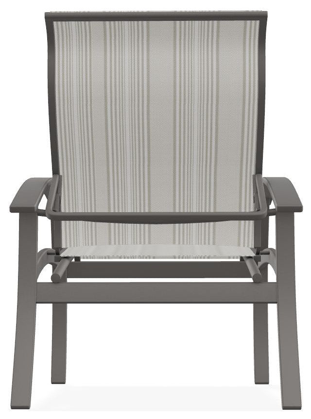 Belle Isle Sling Adjustable Outdoor Dining Chair, Harbor/Warm Gray