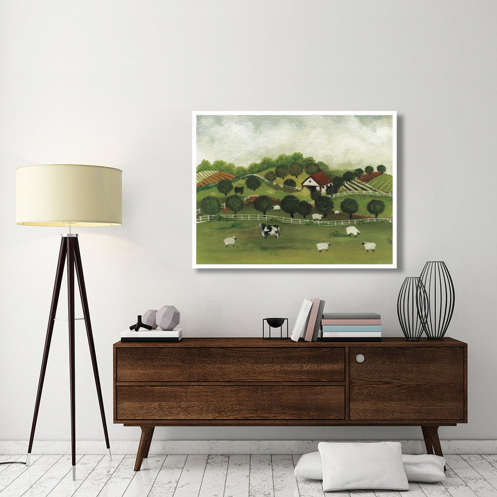 "A Day at the Farm II Bright" Digital Paper Print by David Carter Brown, 50"x38"