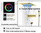 LED Musical Shower System, Hand Shower, Brushed Gold B, Touch Control Panel