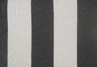 Charcoal Gray Cabana Striped Throw Blanket with Tassels