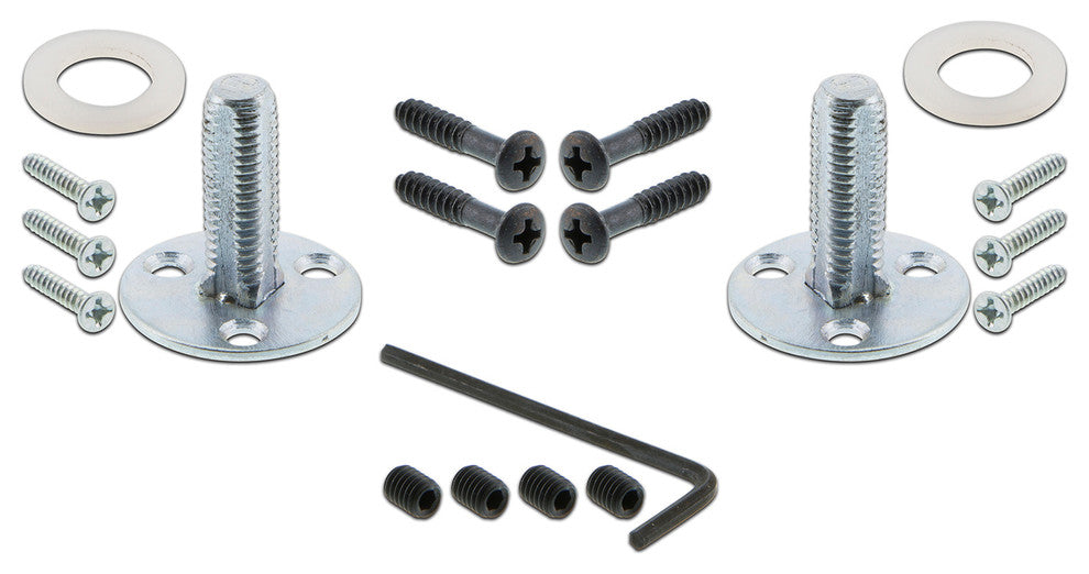 Double Craftsman Plate With Round Clear Cottage Knob, Oil-Rubbed Bronze