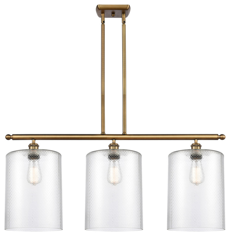 Innovations 516-3I-BB-G112-L 3 Light Island Light, Brushed Brass