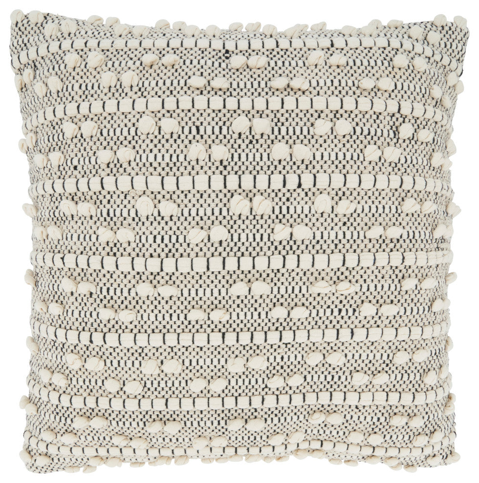 Throw Pillow Cover With Moroccan Design, Poly Filled