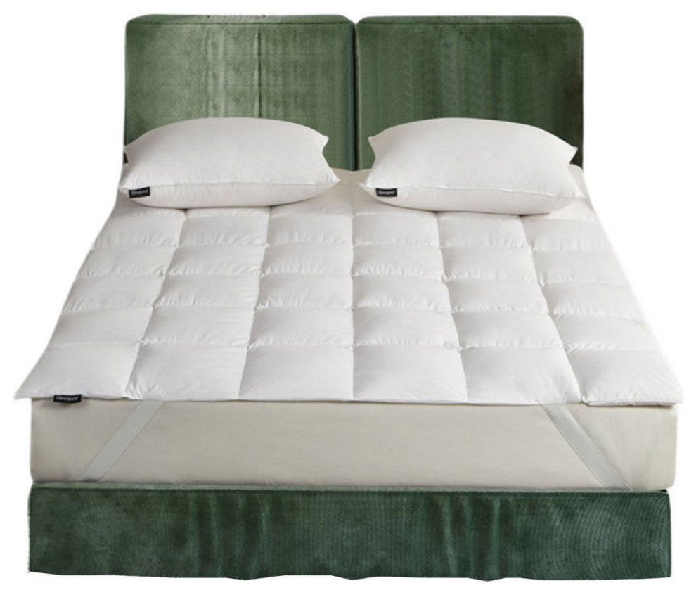 Beautyrest Tencel and Cotton Breathable RDS Down Mattress Topper, Queen