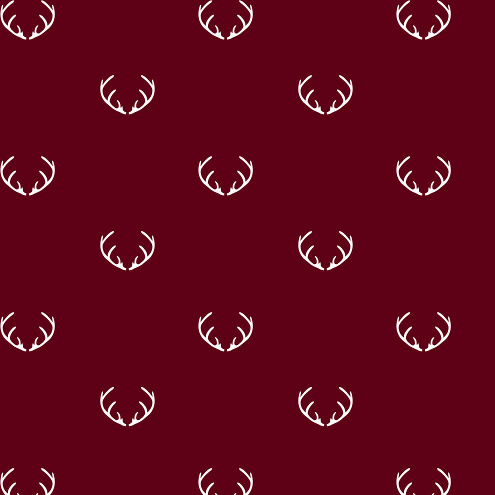 Quinn Square Nail Button Ottoman, Antler Maroon