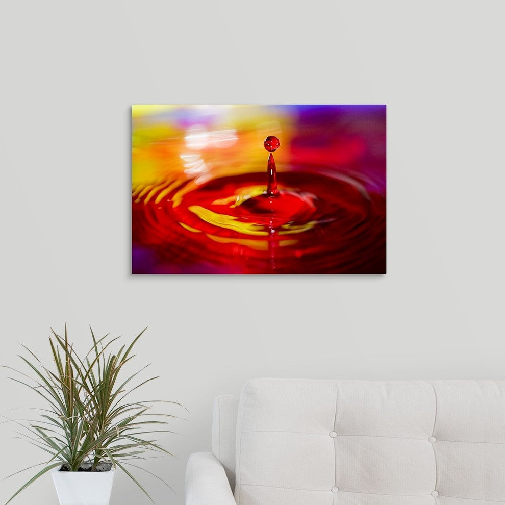 "Water Drop II" Wrapped Canvas Art Print, 24"x16"x1.5"