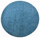 Hand Knotted Loom Silk Mix Area Rug Solid Blue