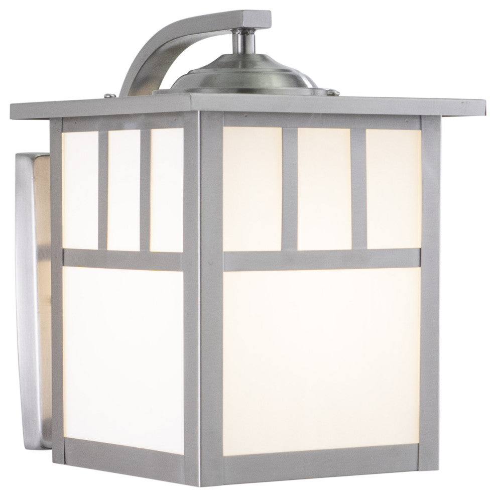Mission 7" Outdoor Wall Light, Stainless Steel