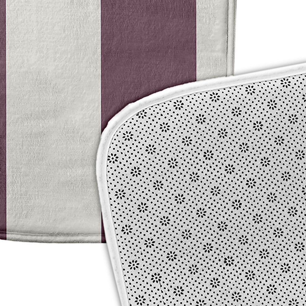 34" x 21" Graduated Stripe Bathmat, Dusty Purple
