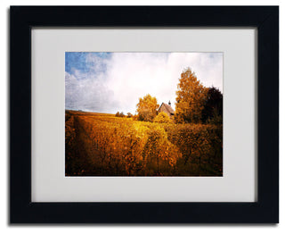 'Light in Vineyards' Matted Framed Canvas Art by Philippe Sainte-Laudy