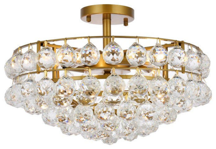 Seren 18" Flush Mount, Brass