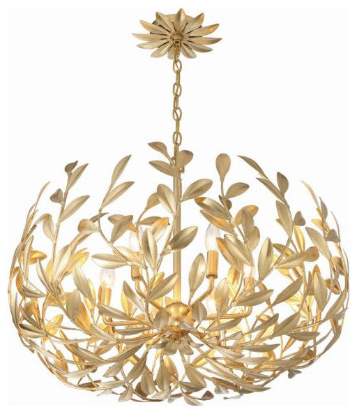 Crystorama 533-MT Broche, 6-Light Chandelier, 19"Hx27"W