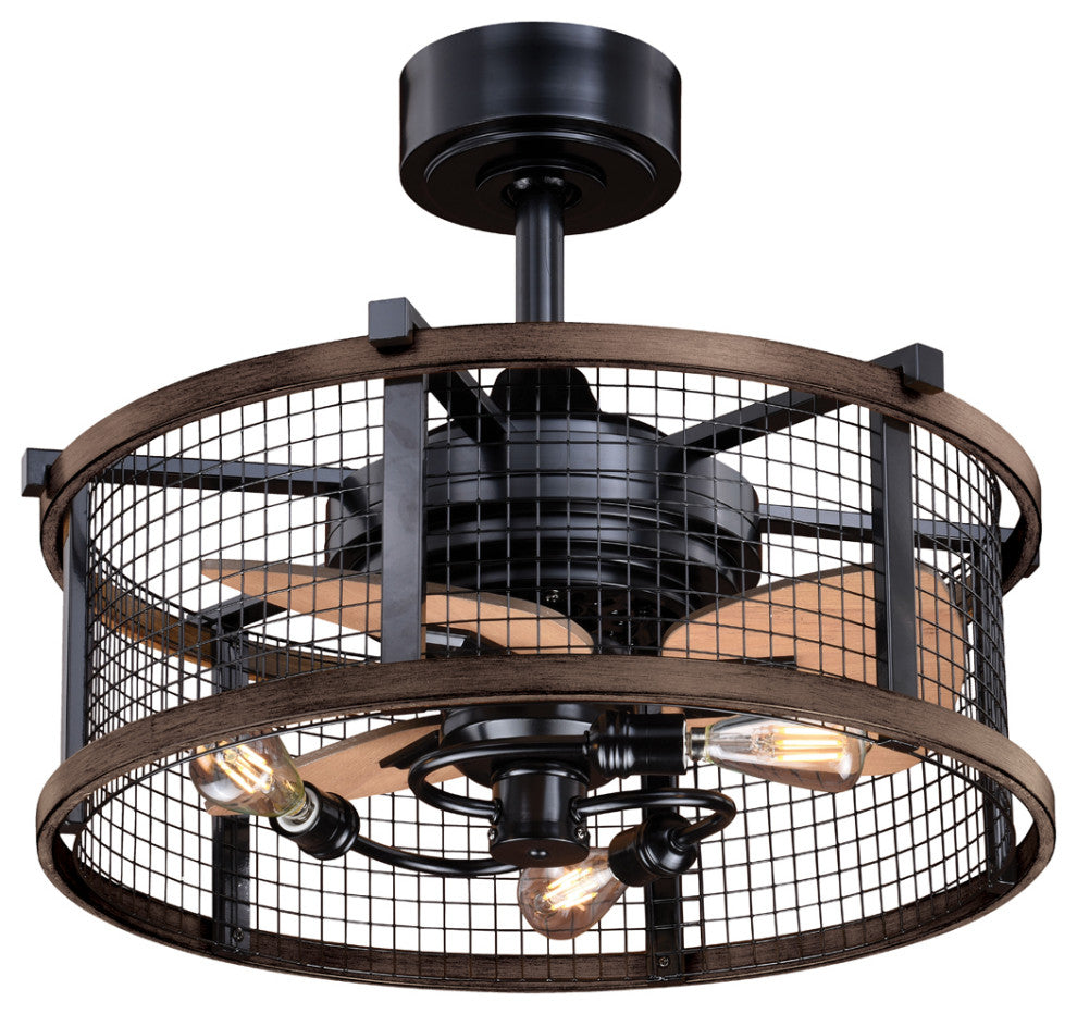 Humboldt 21" Ceiling Fan, Oil Rubbed Bronze & Burnished Teak
