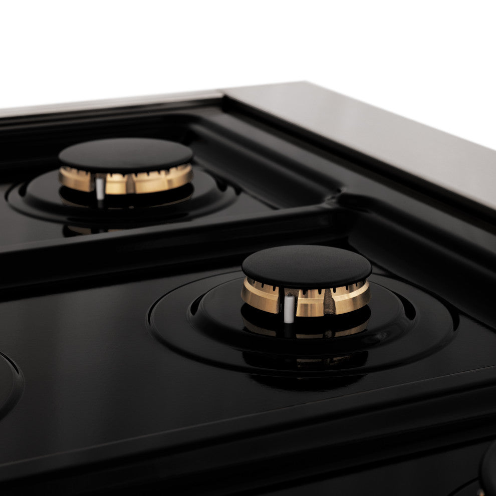 ZLINE 36" Rangetop, Stainless Steel With Gold Accents, RTZ-36-G