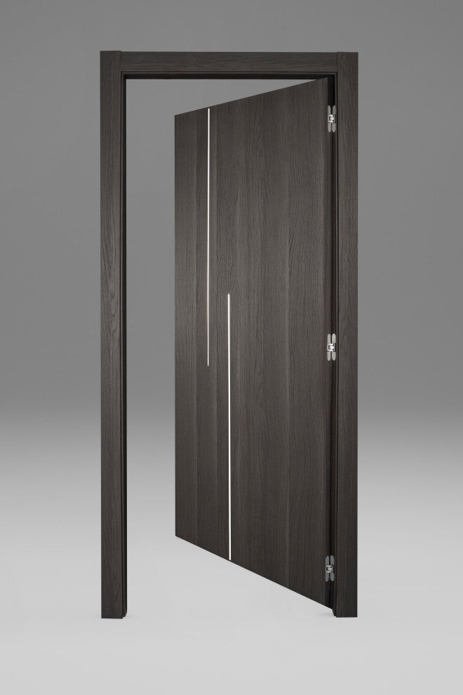 Modern Italian Interior Door EON Rovere Gray Universal, 36 X 96