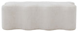 Safavieh Couture Jacqualessa Chenille Bench, Creme