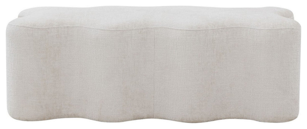 Safavieh Couture Jacqualessa Chenille Bench, Creme