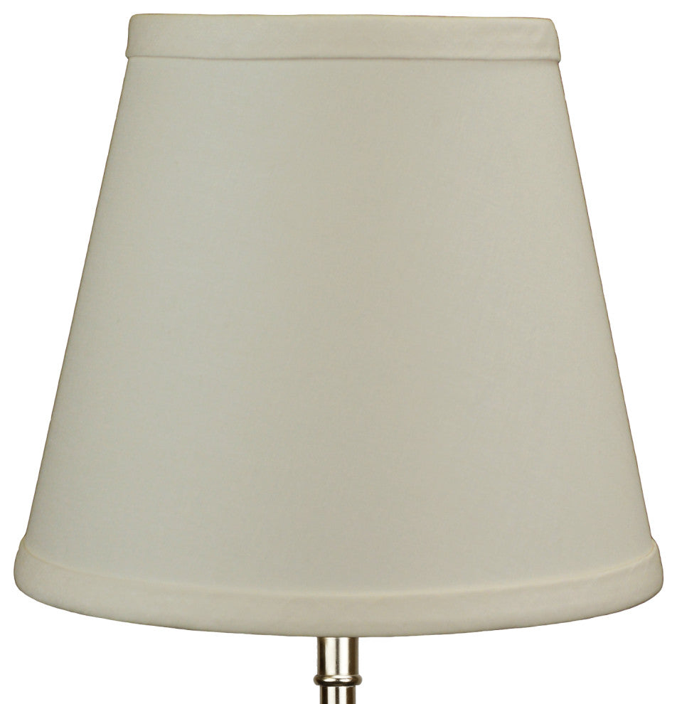 Fenchel Shades 5"x8"x7" Brass Double Bulb Clip Attachment Lamp Shade, Line