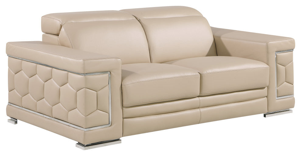 Oliver Genuine Loveseat, Beige