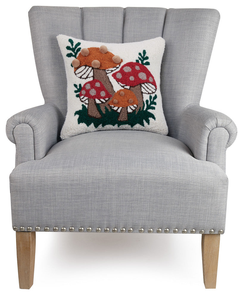Shroomy Pom Pom Hook Pillow