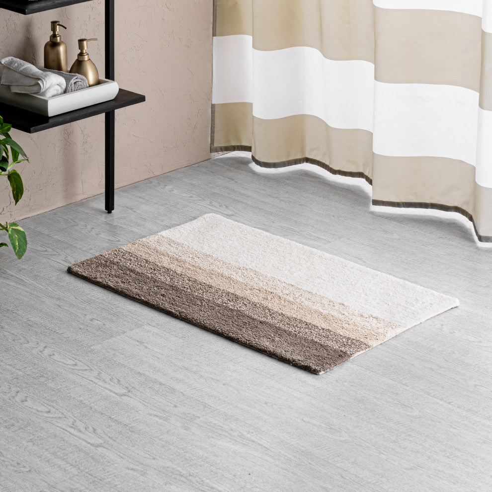 Avebury Cotton Bath Mat, Brown, 21x34