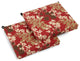 20"x19" Spun Polyester Chair Cushion, Set of 2, Montfleuri Sangria